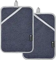 Pot Holders Kitchen Heat Resistant Blue and White Vintage Floral Potholders for Kitchens with Pocket Kitchen Hot Pad Oven Mitts 2 Pack