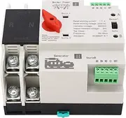 2P Automatic Transfer Switch, Dual Power Changeover Switch for Generator AC220V, with milliseconds Switching, Dual Power Test, Made of Flame Retardant Material, for PZ30 (125A)