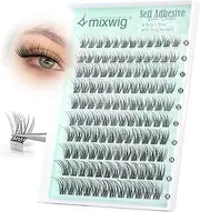 Self-Adhesive Eyelash Clusters Natural Look Wispy Pre Glued Eyelash Clusters C-curly 10-16 mm No Glue Required Cluster Eyelashes Pack of 120 Lvmixwig
