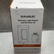 Suraielec Wireless Light 2 Switch Receiver Kit 15A High Power No Wiring new