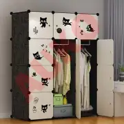 Cute Cat Style Clothes Organizer Cubes Storage Cabinet Wardrobe Book Toy Shelve