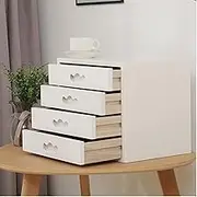 Multilayer Desktop File Cabinet Organizer with Drawers Storage Box for Monitor Stand/Printer Platform