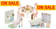 ON SALE Sylvanian Families BATH & SHOWER TOILET TABLE KA-628, 629 426 3sets