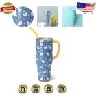 Dishwasher Safe 40oz Insulated Tumbler with Handle & Flexi Straw - Gifts Galore!