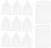 LOLIPPYY 100Pcs Small Organza Drawstring Bags for present Packaging Elegant Favor Pouches for Weddings Birthdays and Parties Mesh Present Bags
