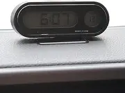 Clock for Car Dashboard, 2 in 1 Luminous Dashboard Watch Car Clock, Temperature Meter LED Display, Time Display Meter Electronic Gauge, Car Interior Accessories