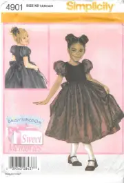 Uncut Simplicity Sewing Pattern 4901 Daisy Kingdom Childs Girls Dress Size: 7-14