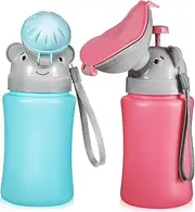 Gatuida 2Pcs Portable Urinal Bottle for Leak Design Fun Elephant Shape for Camping Car Travel and Potty Training for Boys