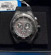 TechnoMarine TM-116004 Cruise Carbon 45mm with Black Retro Strap ! *Customized*