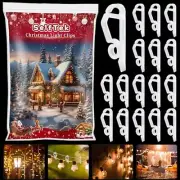 120 Pcs Outdoor Light Clips Gutter Hooks for Holiday Decoration String Lights