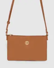 Tan Peta Crossbody Bag