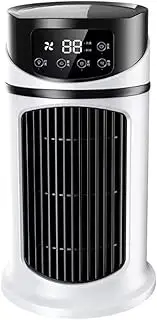 Monland Portable Air Conditioner Home Mini Air Cooler Portable Air Conditioner for Office 6 Gears Wind Black White