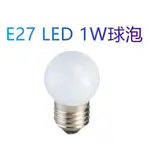 E27 1W LED小夜燈 戶外繽紛裝飾燈泡 省電球泡 白光/黃光/彩色全電壓通用 台灣現貨  快速出貨