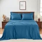 King Size Luxury Bed Sheets 6 Piece Set, 100% Rayon Derived from Bamboo, Softer