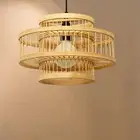 Bamboo Lamp Shade Ceiling Light Cover Retro Style Chandelier for Hotel Decor