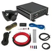 NEW KICKER 46CXA4001t 400W RMS MONO BLOCK AMP, BASS KNOB KICKER 8 GAUGE AMP KIT.