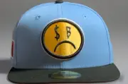 Sad Boyz SB x New Era Sad Face Fitted Hat - Sky Blue 7 1/8 Brand New