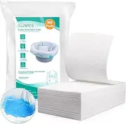 OUMEE Absorbent Commode Pads for Portable Bedside Toilet Chair Buckets and Bedpans (90 Pcs)