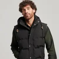 在飛比找momo購物網優惠-【Superdry】男裝 連帽背心 Everest Hood