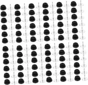 [STOBOK] 2 Sets Brooch Card Hat Accessories Clutch Tie Tacks Pin Tie Pin Backs Hat Keeper Clasp Mens Tie Tacks Pin Rubber Back Black Brooch Plastic Brooch Pin Butterfly Buckle Supplies Man