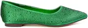 [Generic] Womens Flat Shoes Ladies Wedding Slip On Point Toe Ballet Pumps