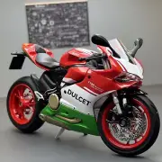 Ducati 1199 alloy motorcycle model red 1:12