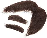Halloween Party Beard Kit Fake Mustache Eyebrows Set for Men's Cosplay Accessories Black