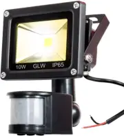12V DC LED Motion Sensor Flood Light 10W IP65 Waterproof Outdoor 900Lm 6000K USA