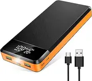 Portable Charger Power Bank 30000mAh, USB C 22.5W PD3.0 QC4.0 Fast Phone Charging, 4.5A High Speed, 3 Outputs&3 Inputs, Flashlight,Smart LED Display Battery Pack for iPhone Andriod Samsung Google iPad