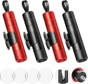 4 PCS Car Window Breaker Seatbelt Cutter, Window Breaker Tool for Emergency Land and Under Water Escape Seat Belt Cutter and Glass Breaker for Automotive Accidents (Black+Red)