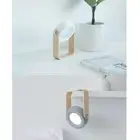 Portable Retractable Folding led and table lamp, Wooden