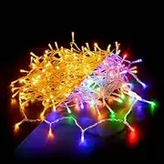 Lexi Lighting 420 LEDs Dual Color Connectable Fairy Lights String, Clear Cable, 33.5M Light Chain, White/Multicolor switchable, Indoor/Outdoor, Classic Xmas, Festive, Garden, Parties décor