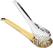LABRIMP Stainless Steel Slotted Spoons Set Mini Utensils for Caviar Shovel Spoon Perfect for Buffet Wedding Party Daily Use