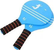 ERINGOGO 2Pcs Beach Badminton Paddles Wooden Rackets for Fun Lightweight Portable for Parents Enhance Coordination Exercise