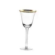 Windsor 8 Oz Red Wine Glass with Gold Band, Set of 4