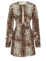 $499 ALICE MCCALL ~ HAVANA AFFAIR MINI DRESS (Leopard Print) / Size 10 NWT