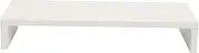 SHINEOFI 1Pc White Monitor Stand Riser Elevated Computer Shelf for Desk Organization Ergonomic Screen Height Space Saving Storage for Home Office