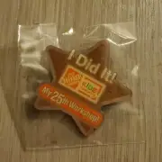 RARE The Home Depot Kids Workshops I Did It My 25th Workshop Lapel Pin NEW