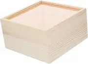 Holibanna Wooden Jewelry Trinket Box with Acrylic Lid Storage Box with Dividers for Rings Earrings Elegant Organizer for Home or Travel