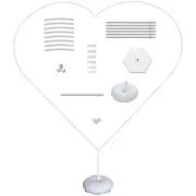 1.5M Large Balloon Arch Stand Reusable Heart-Shaped Love Balloon Garland GrZWM