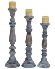 Peyton Lane Set of 3 Wood Candle Stands