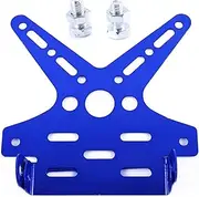 License Plate Bracket Electroplate Aluminum Alloy Motorcycle Rear License Plate Frame Motorbike Scooter Number Plate Holder. Motorbike Registration Plate Holder(Blue)