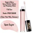 Soap & Glory Sexy Mother Pucker Lip Plumping Gloss~ SPUN SUGAR ~Milky Pink Clear