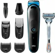 Braun MGK3242 7 in 1 Multi-Grooming Kit - Black/Blue NEW