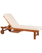 JONATHAN Y Seabrook 69x24 Outdoor Lounger with Cushion