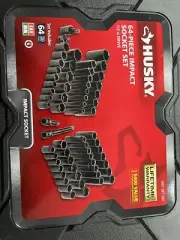 Husky Impact Socket Set 1/2" Drive 6-Point SAE/Metric w/ Storage Case (64-Piece)