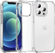 Lumobrilla for iPhone 12 Case,iPhone 12 Pro Case Clear [Shockpoof][Military Grade Protection] Reinforced Corners Slim Fit Soft Flexible TPU Bumper Phone Case for iPhone 12/iPhone 12,Crystal Clear