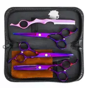 Professional Hair Cutting Scissors Sets Stainless Steel Barber Hairdressing S...