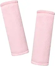 GFU Car Seat Strap Pads for Baby, Soft Shoulder Pads for Comfort, Reversible Seatbelt Covers for Kids, Perfect for Baby Car Seat, Stroller, Swing, High Chair, Size: 6.5 x 6.5 inch, Pink