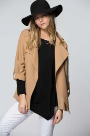 Rayon Drape Jacket--GOR-104692M2
